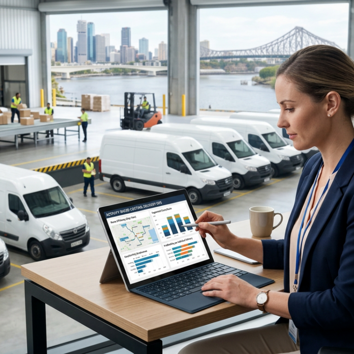 logistics manager analyzing detailed cost breakdowns